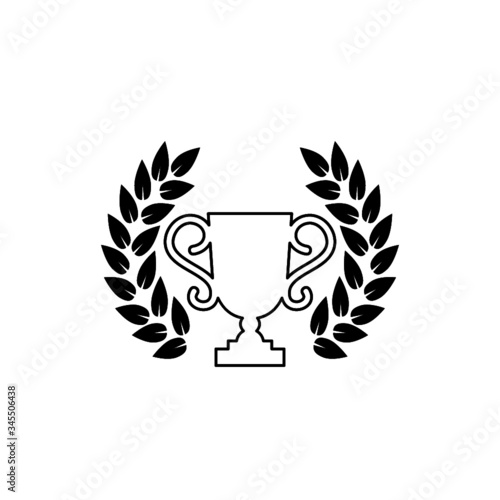 Winner trophy cup icon isolated on white background