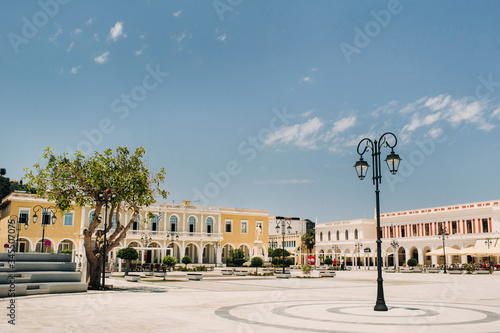 Zakynthos, the Main square in the old city of Zakynthos, Greece.island of zakynthos
