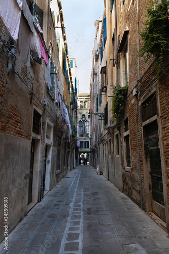 Narrow non-touristy street in Venice. © Sarah Jane