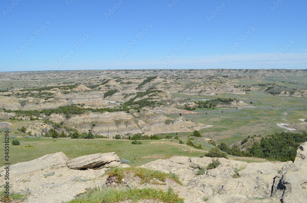 Late Spring in the North Dakota Badlands: Looking Toward the Eastern End of the South Unit of Theodore Roosevelt National Park From the Top of Buck Hill