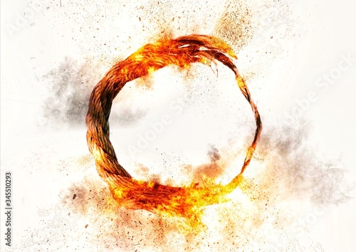 燃え上がる火の輪