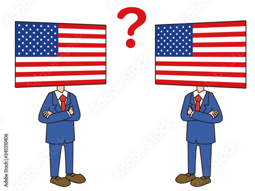 アメリカ　米国　国旗　キャラクター　擬人化