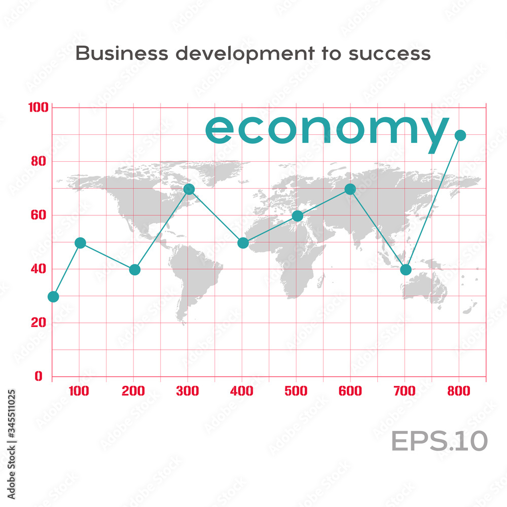 Economy line graph on the statistics table. Statistics graph on the world map. Business growth abstract background. Graph corporate future growth plan. Business development to success concept. Economy line graph on the statistics table. Statistics graph on the world map. Business growth abstract background. Graph corporate future growth plan. Business development to success concept.