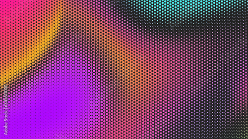 Abstract colorful halftone background. Modern gradient Multicolor Backdrop with dots. Dotted soft lines pattern. Vector illustration.