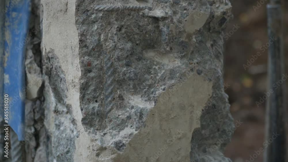 Closeup of narrow quarry or foundation pit for the construction of multi story building. Closeup of narrow quarry or foundation pit for the construction of multi story building.