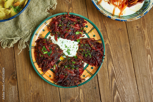 Fotografie Beetroot fritters