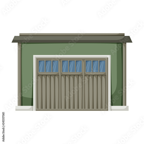 Garage of building vector icon.Cartoon vector icon isolated on white background garage of building. © Svitlana