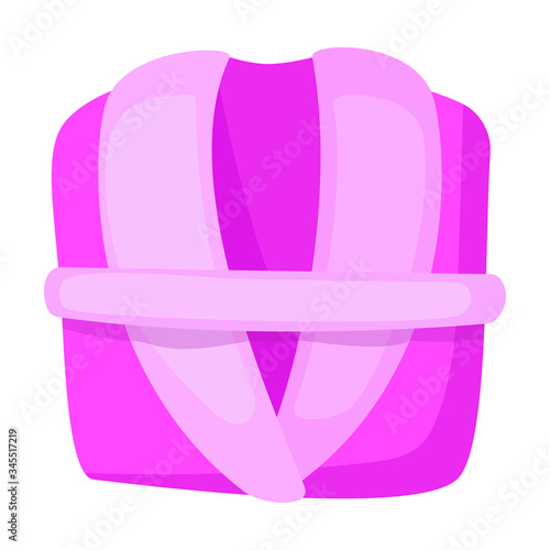 Bathrobe vector icon.Cartoon vector icon isolated on white background bathrobe.