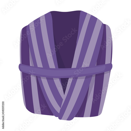 Bathrobe vector icon.Cartoon vector icon isolated on white background bathrobe.