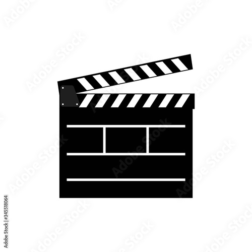 Film clapper board vector graphic design illustration