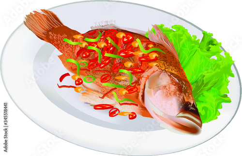 Deep fried fish and sour chili sauce