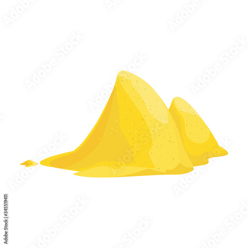 Pile of sand vector icon.Cartoon vector icon isolated on white background pile of sand.