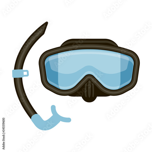 Scuba mask vector icon.Cartoon vector icon isolated on white background scuba mask.