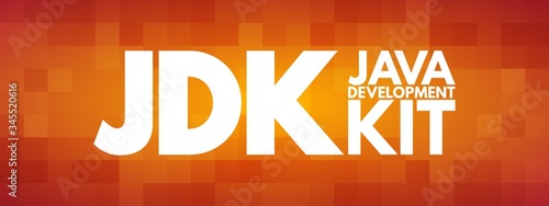 JDK - Java Development Kit acronym, technology concept background