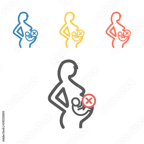 Abortion line icon. Vector signs for web graphics.