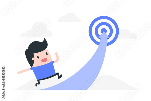 Reach the target concept illustration.