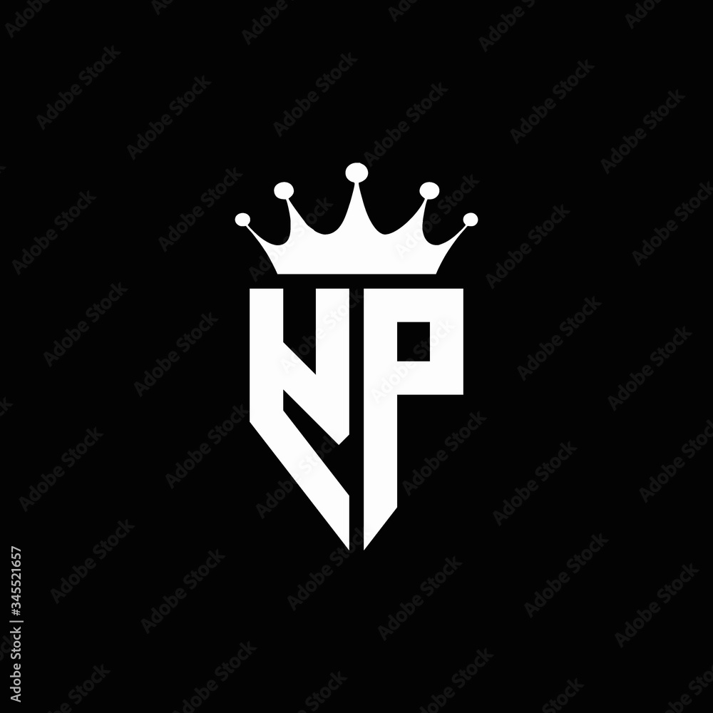YP logo monogram emblem style with crown shape design template Stock ...