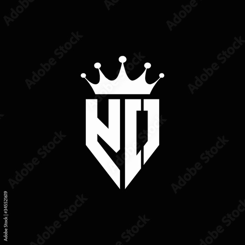 YO logo monogram emblem style with crown shape design template