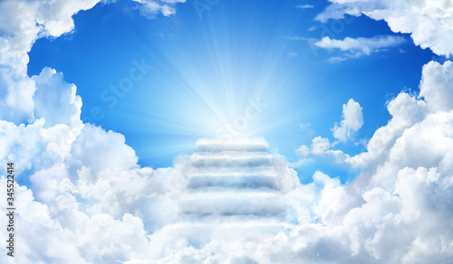 Fotografi Cloud stairway to Heaven
