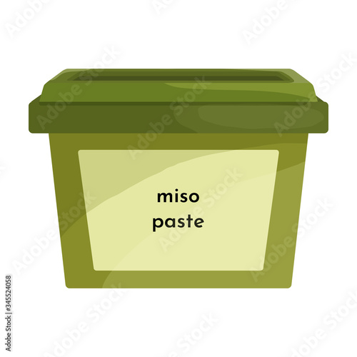 Paste miso vector icon.Cartoon vector icon isolated on white background paste miso.