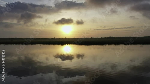 Sunrise over Bayou Segnette in Westwego, Louisiana photo