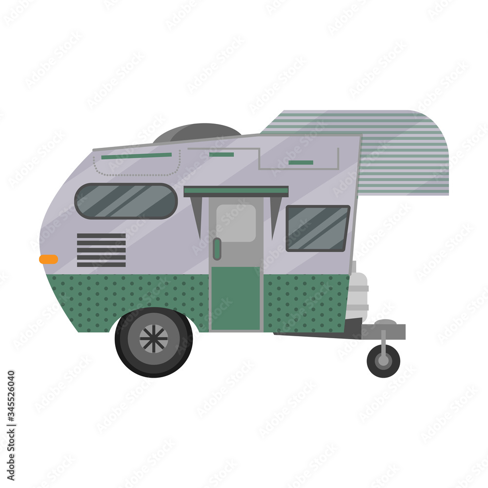 Naklejka premium Trailer vector icon.Cartoon vector icon isolated on white background trailer.