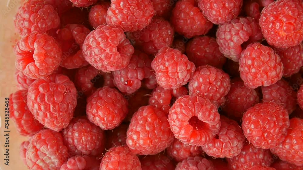 Raspberry in a plastic box. Raspberry in a plastic box.