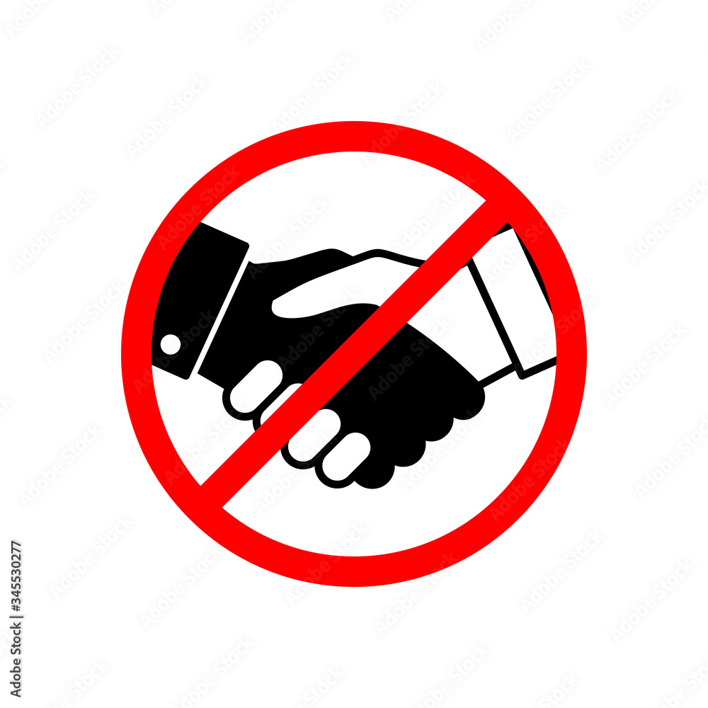 custom made wallpaper toronto digitalNo handshake icon vector illustration. Stop contact. No deal. No physical contact. Prevention of coronavirus disease