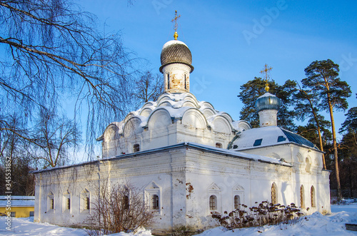 Moscow, Russia - January, 2019: Arkhangelskoye Museum Estate. Church of Archangel Michael photo