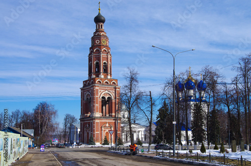BRONNITSY, MOSCOW REGION, RUSSIA - MARCH, 2019: Cathedral complex of Bronnitsy. Cathedral of the Archangel Michael