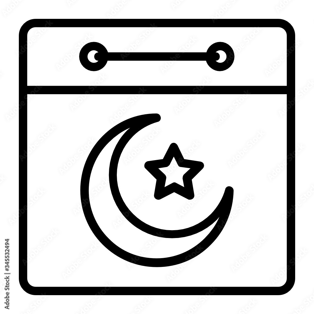 Islamic calendar concept, Arabic months name and Lunar Hijri calendar
