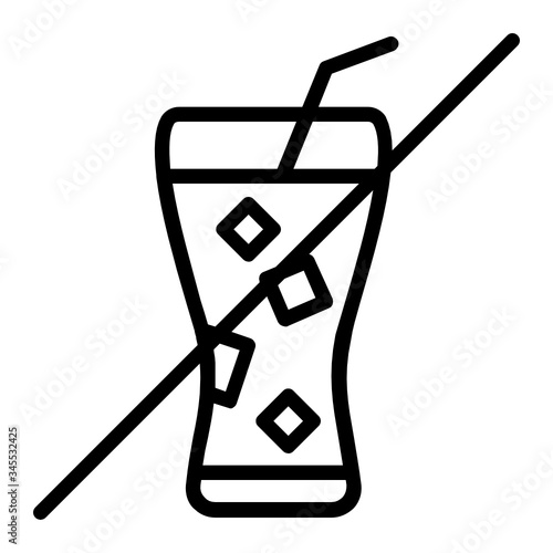 Cold Water not allowed while fasting concept, Stop Cocktail or Cold Beverages in ramadan During Fast vector Icon Design, Ramazan kareem and Islamic Symbols on white background, 