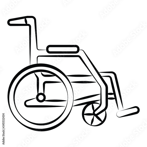 Wheelchair icon vector illustration photo