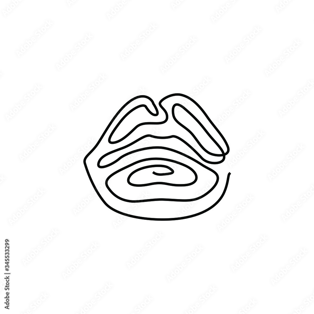 Lips continuous line drawing, small tattoo, print for clothes and logo design, emblem or logo design, silhouette one single line on a white background, isolated vector illustration. Lips continuous line drawing, small tattoo, print for clothes and logo design, emblem or logo design, silhouette one single line on a white background, isolated vector illustration.