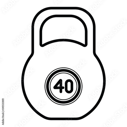 Kettle bell icon vector illustration