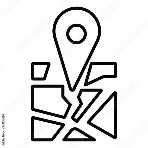 Map icon vector illustration photo