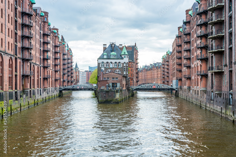The Speicherstadt in Hamburg of Germany,  the largest warehouse district in the world.