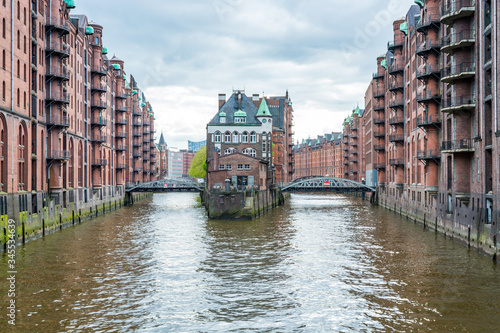 The Speicherstadt in Hamburg of Germany, the largest warehouse district in the world.