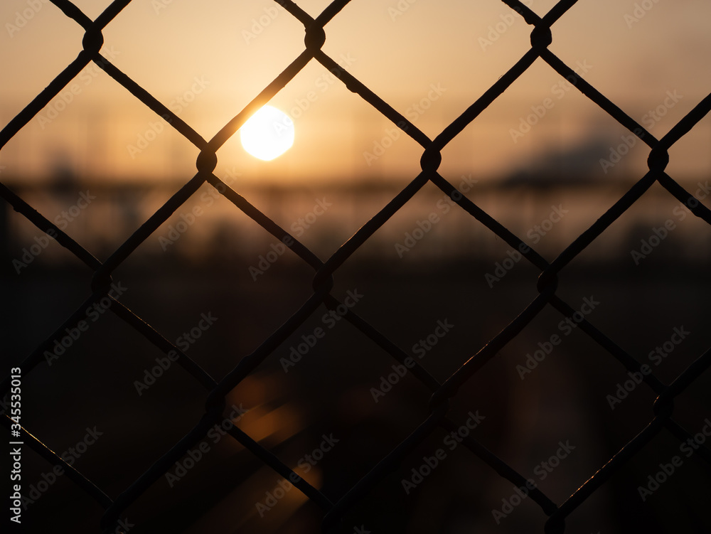 Fototapeta premium old rusty metal fence