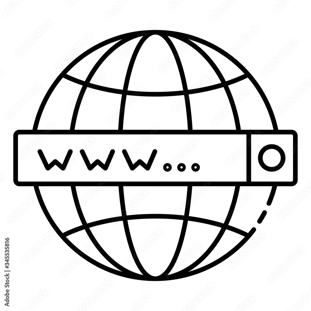 Naklejka premium Website Icon. Vector www icon