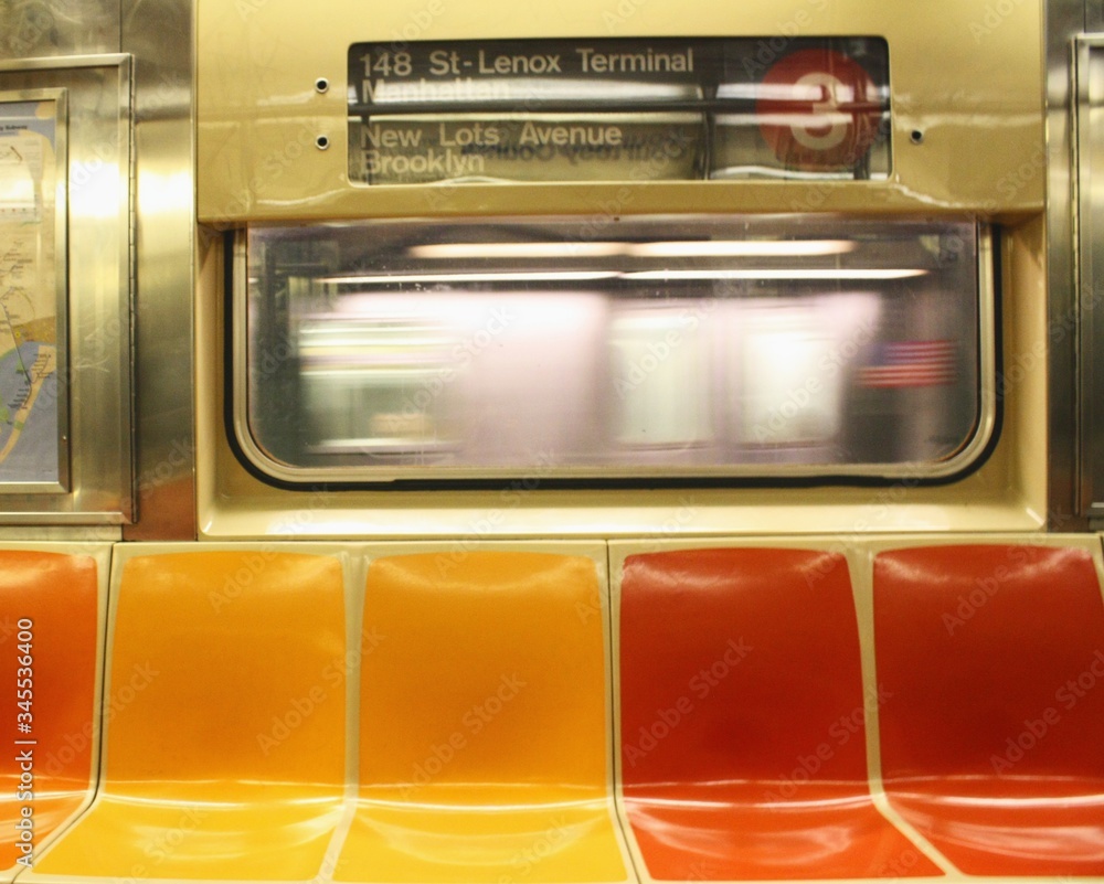 Empty Seats In Subway Train