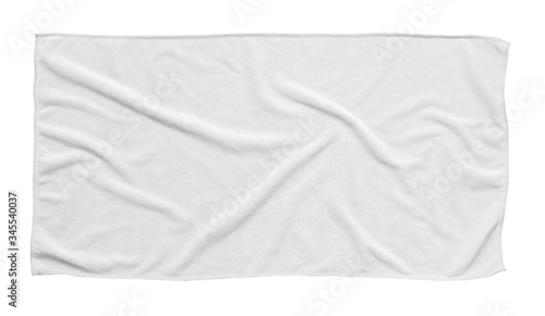 Photo White beach towel isolated white background