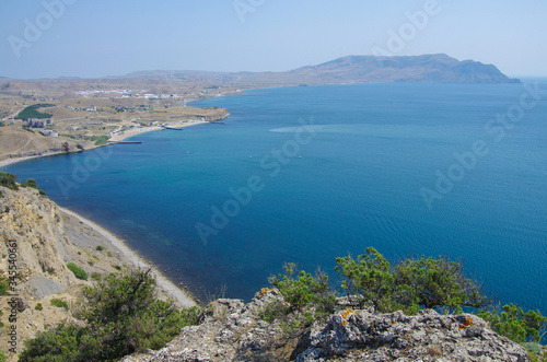 Fototapeta Naklejka Na Ścianę i Meble -  Sea view from the top of Cape Alchak in Crimea