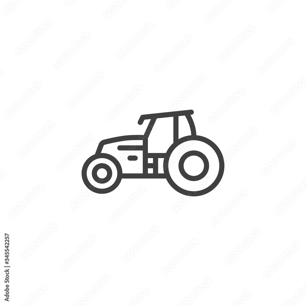 Tractor vehicle line icon. linear style sign for mobile concept and web design. Agriculture, Farming Tractor outline vector icon. Symbol, logo illustration. Vector graphics Tractor vehicle line icon. linear style sign for mobile concept and web design. Agriculture, Farming Tractor outline vector icon. Symbol, logo illustration. Vector graphics