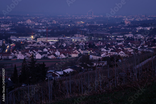 Valley of remstal with the village grunbach and fellbach photo