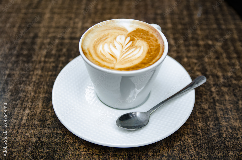 Freshly made cup of espresso coffee Freshly made cup of espresso coffee