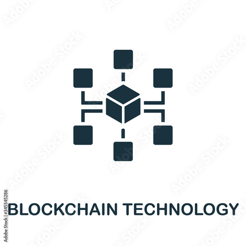 Blockchain Technology icon. Simple illustration from fintech industry collection. Creative Blockchain Technology icon for web design, templates, infographics and more
