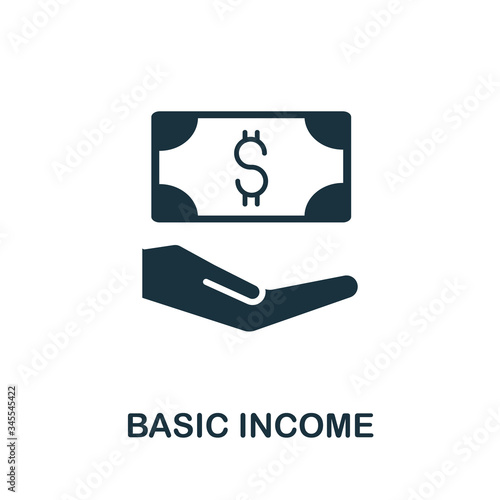 Basic Income icon. Simple illustration from fintech industry collection. Creative Basic Income icon for web design, templates, infographics and more