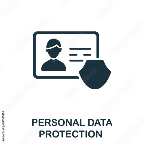Personal Data Protection icon. Simple illustration from fintech industry collection. Creative Personal Data Protection icon for web design, templates, infographics and more