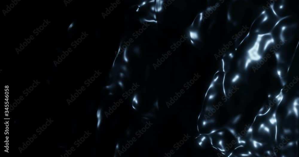 Waves on black liquid. 4K 3D render. Waves on black liquid. 4K 3D render.
